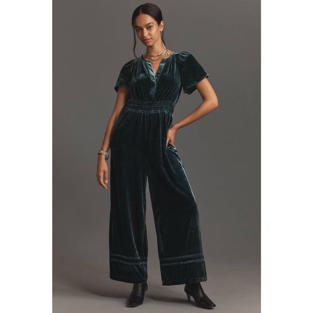 Anthropologie The Somerset Jumpsuit: Velvet Edition